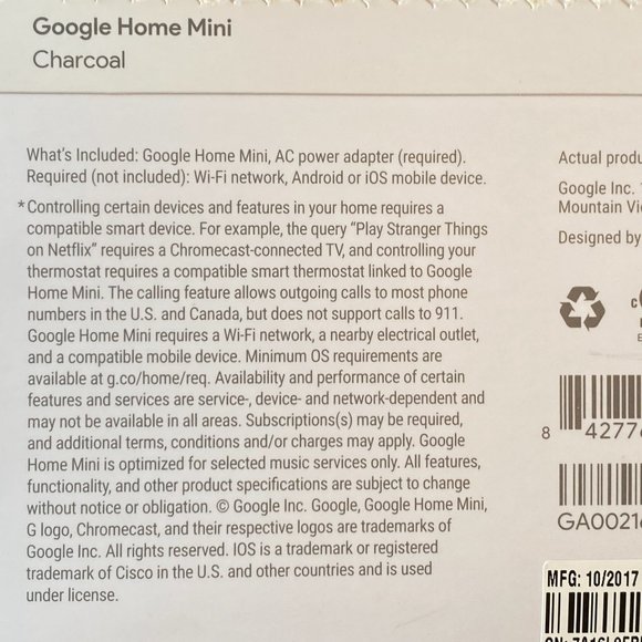 Google Home Mini 1st Generation NEW IN BOX - Picture 4 of 6